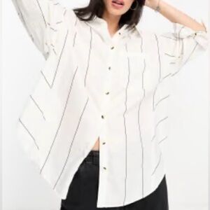 Free People Happy Hour Striped Blouse. Size Small, Med & Large